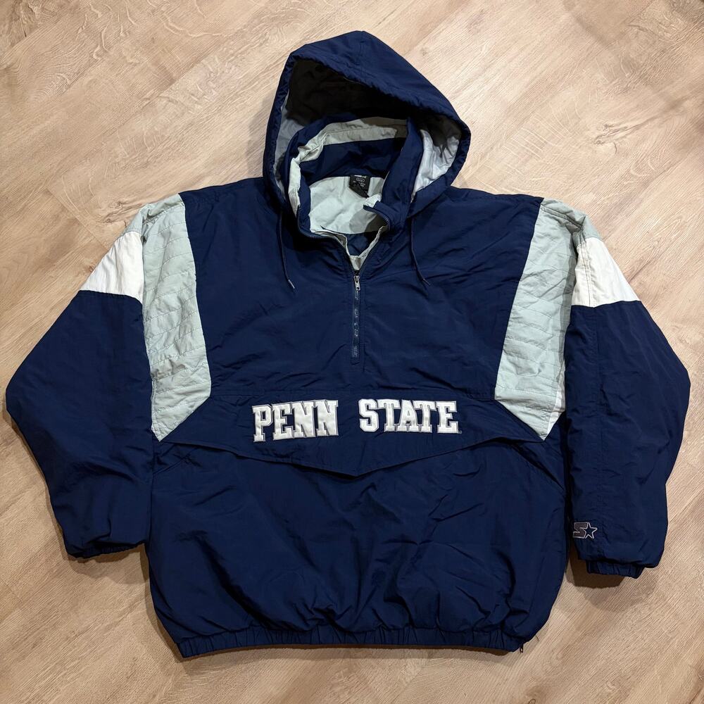 Vintage 90s Starter Penn State University Nittany Lions 1/2 Zip Jacket Men's L
